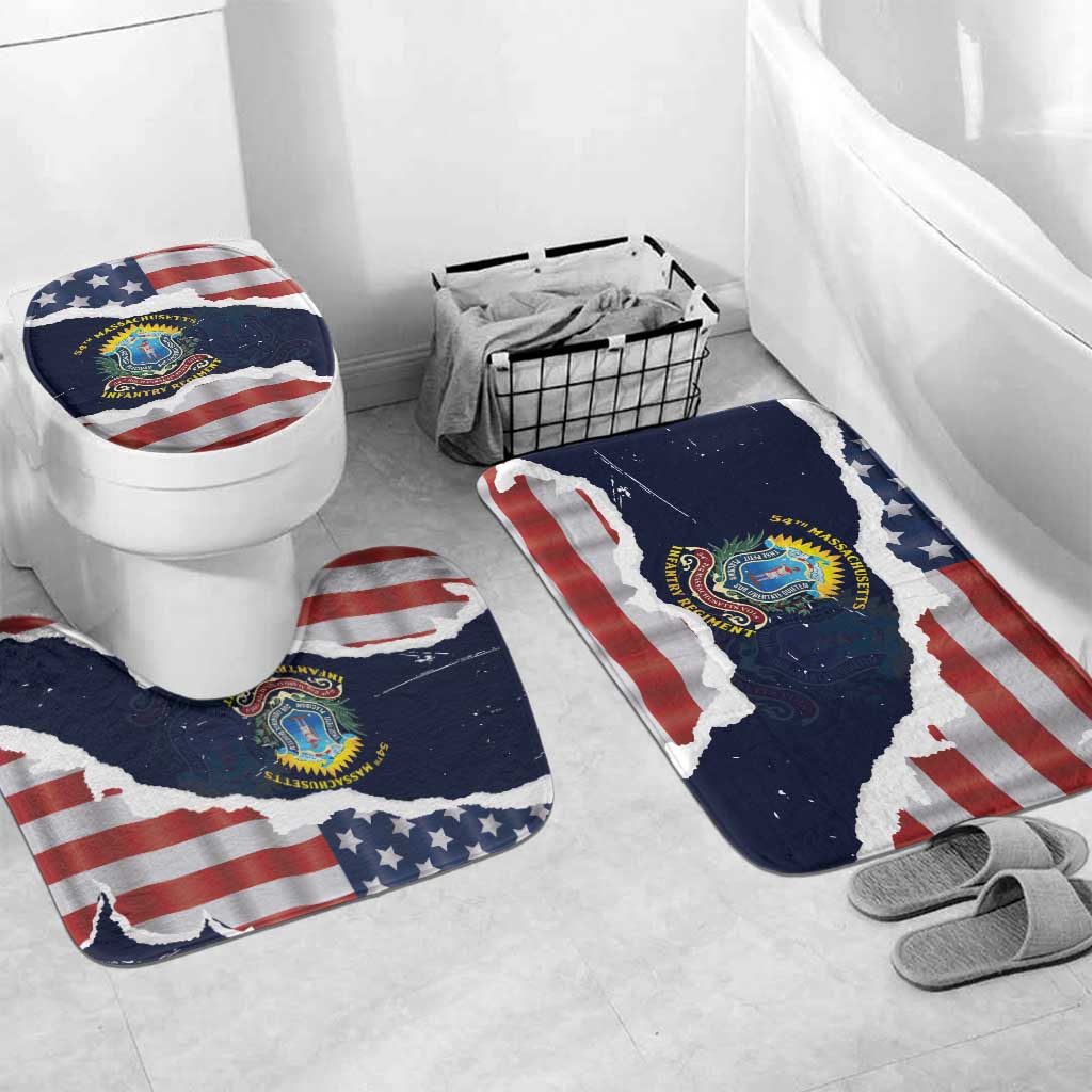 54th Massachusetts Infantry Regiment Bathroom Set American Flag Heritage - African Pride