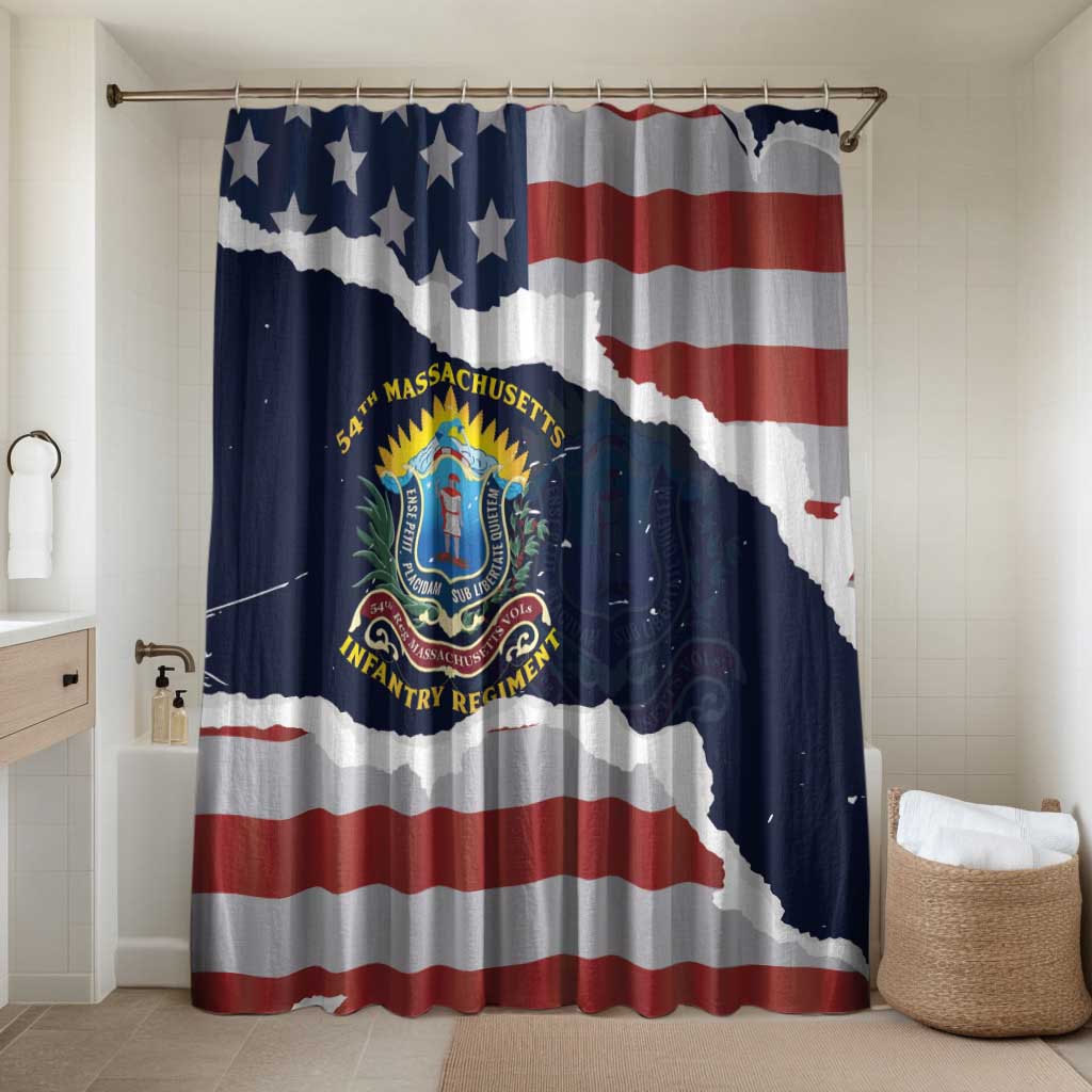 54th Massachusetts Infantry Regiment Bathroom Set American Flag Heritage - African Pride