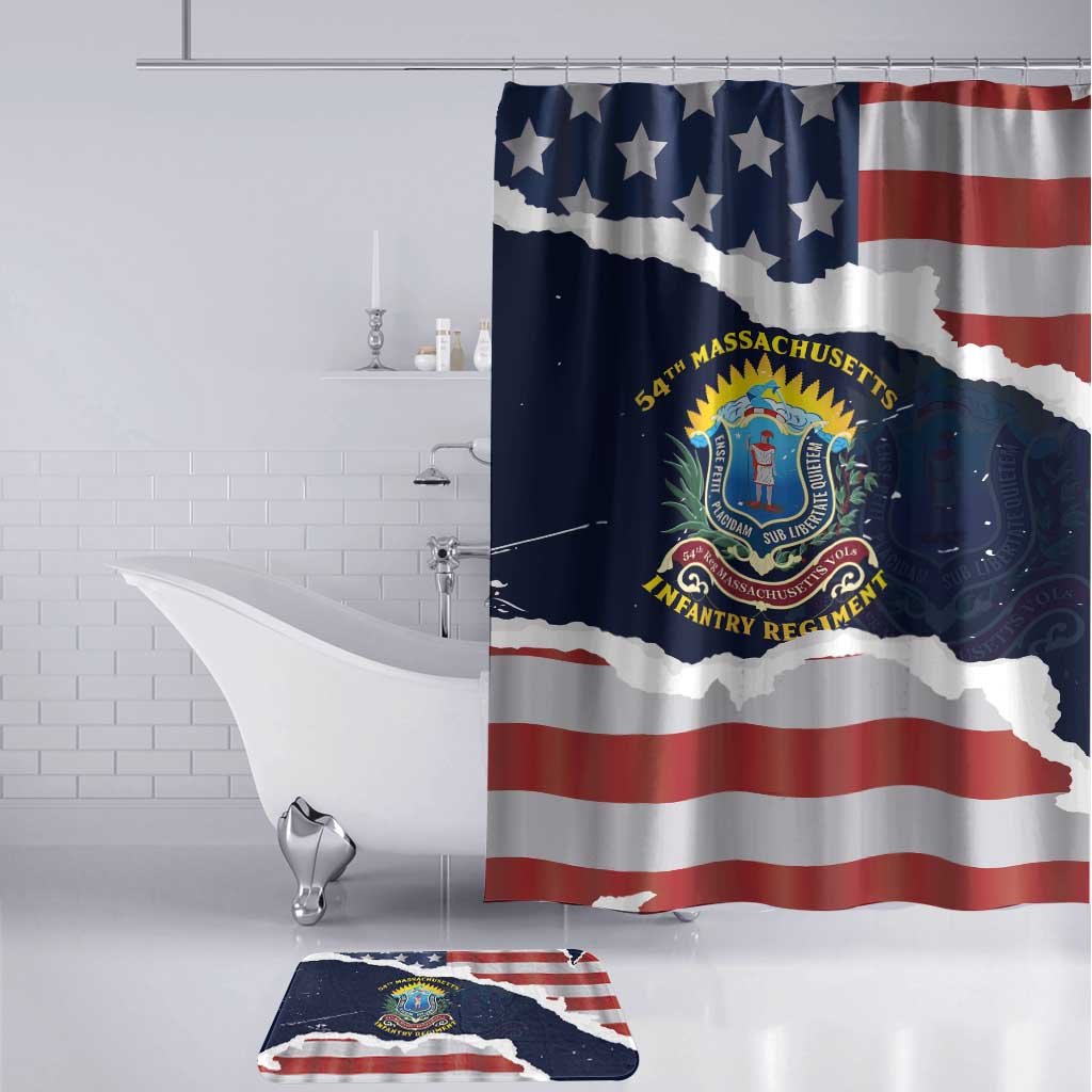 54th Massachusetts Infantry Regiment Bathroom Set American Flag Heritage - African Pride
