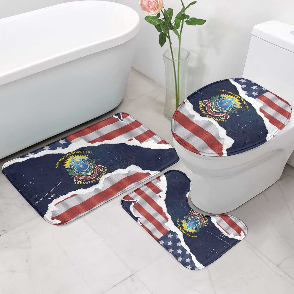 54th Massachusetts Infantry Regiment Bathroom Set American Flag Heritage - African Pride