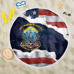 54th Massachusetts Infantry Regiment Beach Blanket American Flag Heritage - African Pride