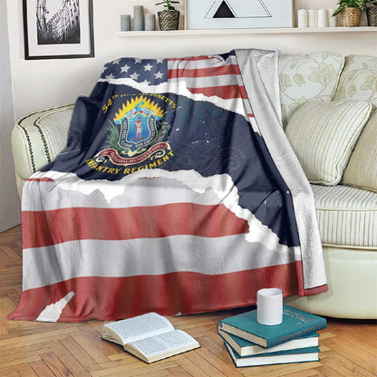 54th Massachusetts Infantry Regiment Blanket American Flag Heritage - African Pride