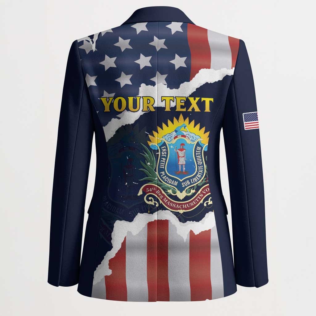 Personalized 54th Massachusetts Infantry Regiment Blazer American Flag Heritage - African Pride