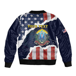 Personalized 54th Massachusetts Infantry Regiment Bomber Jacket American Flag Heritage - African Pride