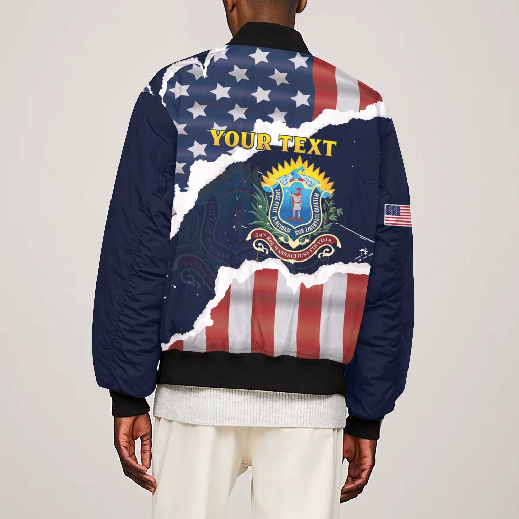 Personalized 54th Massachusetts Infantry Regiment Bomber Jacket American Flag Heritage - African Pride