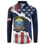 Personalized 54th Massachusetts Infantry Regiment Button Sweatshirt American Flag Heritage