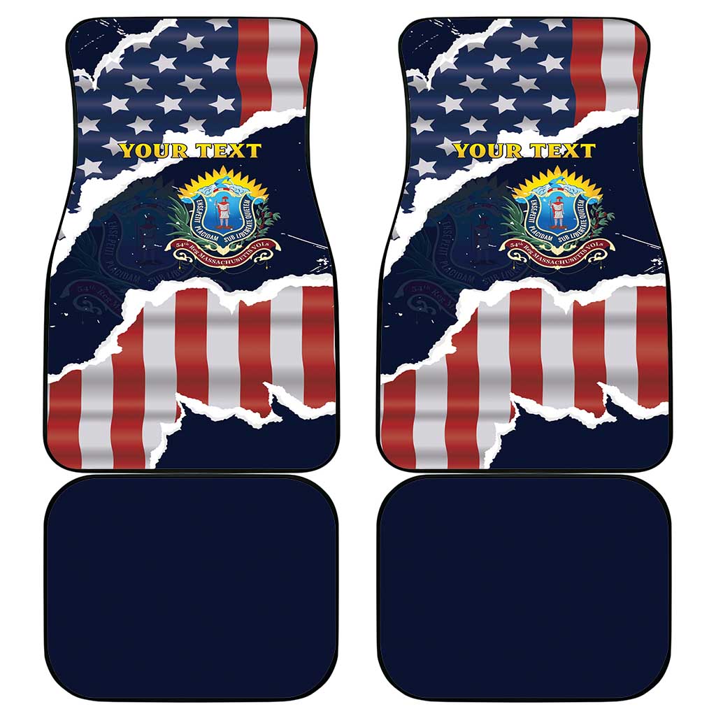 Personalized 54th Massachusetts Infantry Regiment Car Mats American Flag Heritage - African Pride