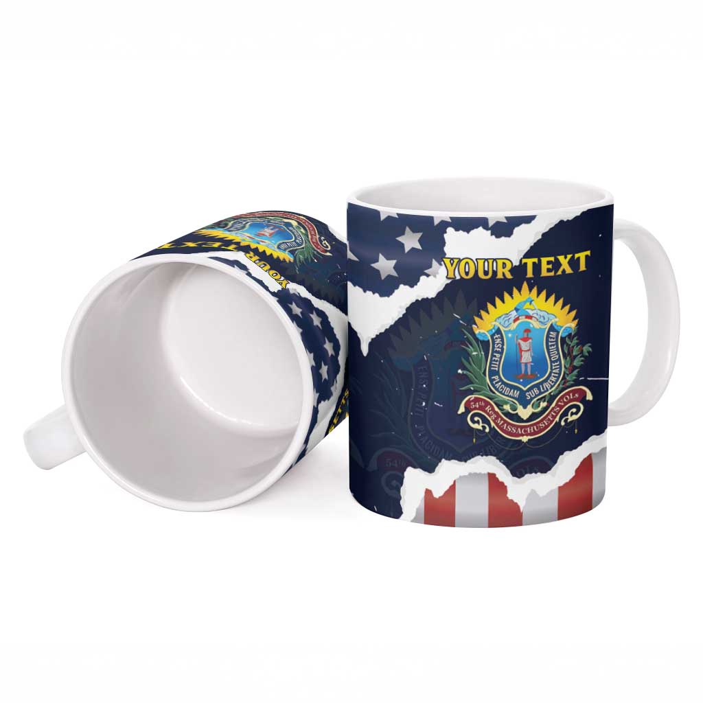 Personalized 54th Massachusetts Infantry Regiment Ceramic Mug American Flag Heritage - African Pride