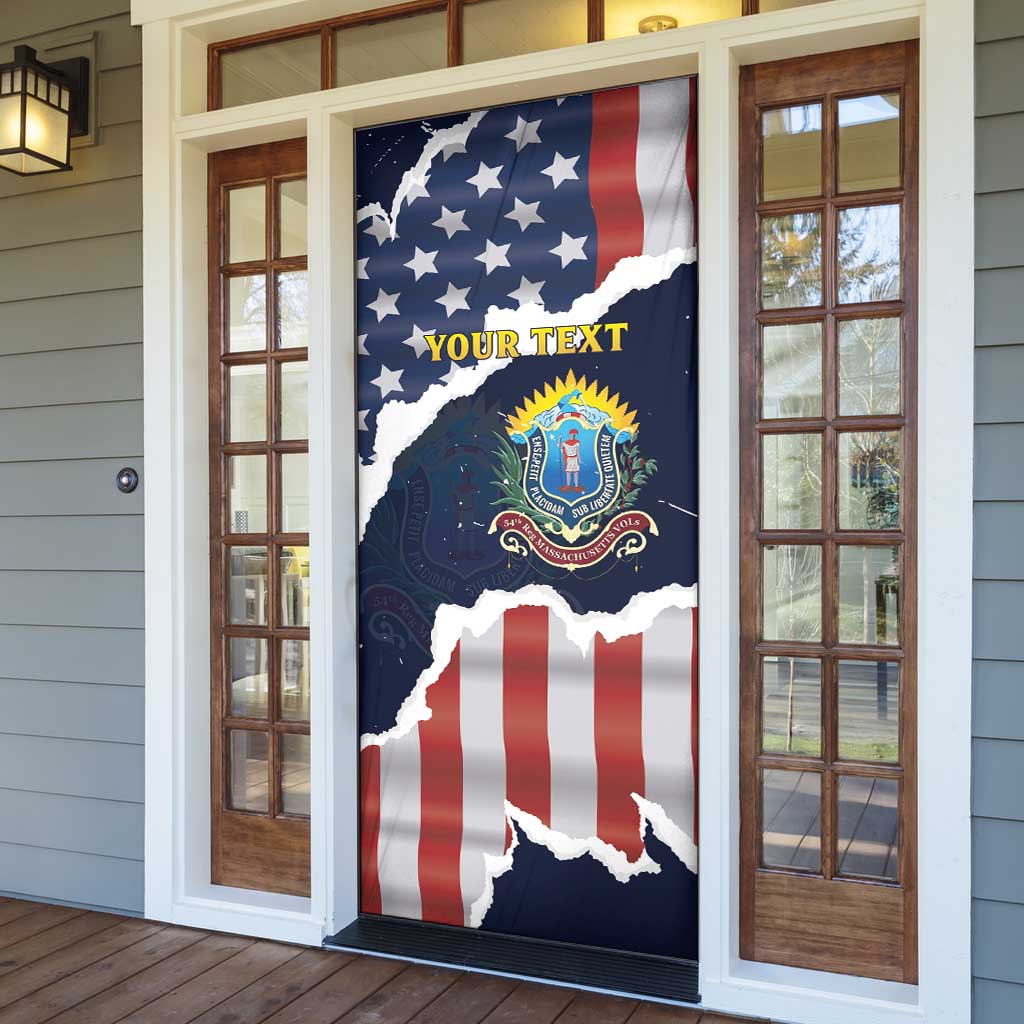 Personalized 54th Massachusetts Infantry Regiment Door Cover American Flag Heritage - African Pride