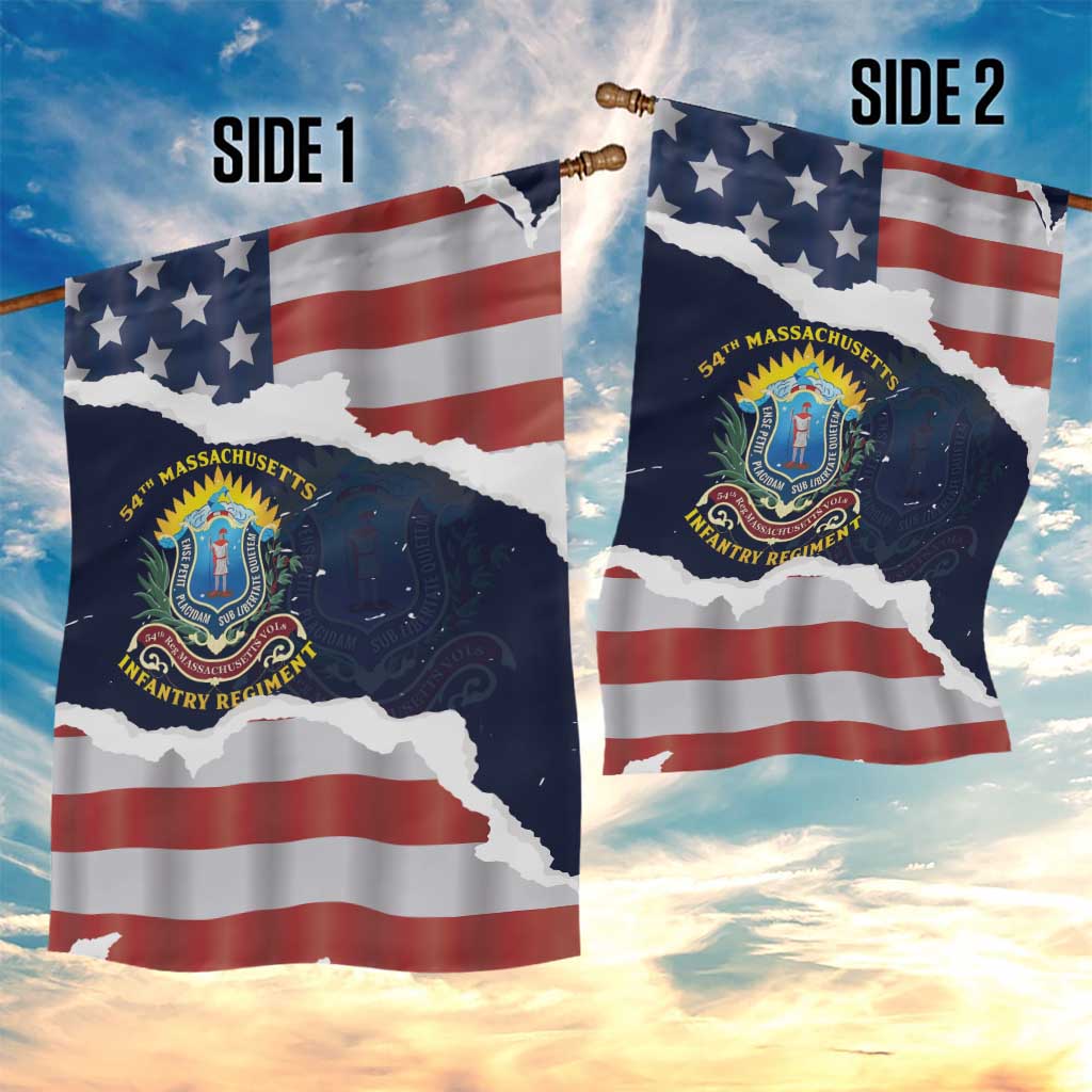 54th Massachusetts Infantry Regiment Garden Flag American Flag Heritage - African Pride