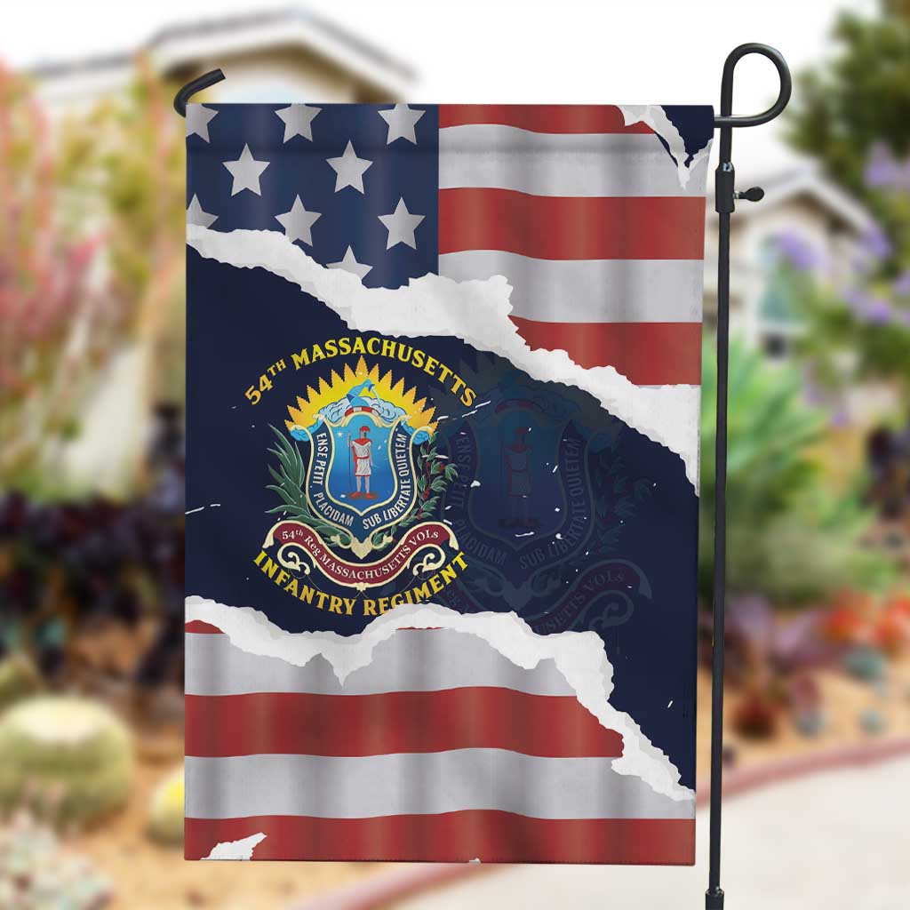 54th Massachusetts Infantry Regiment Garden Flag American Flag Heritage - African Pride