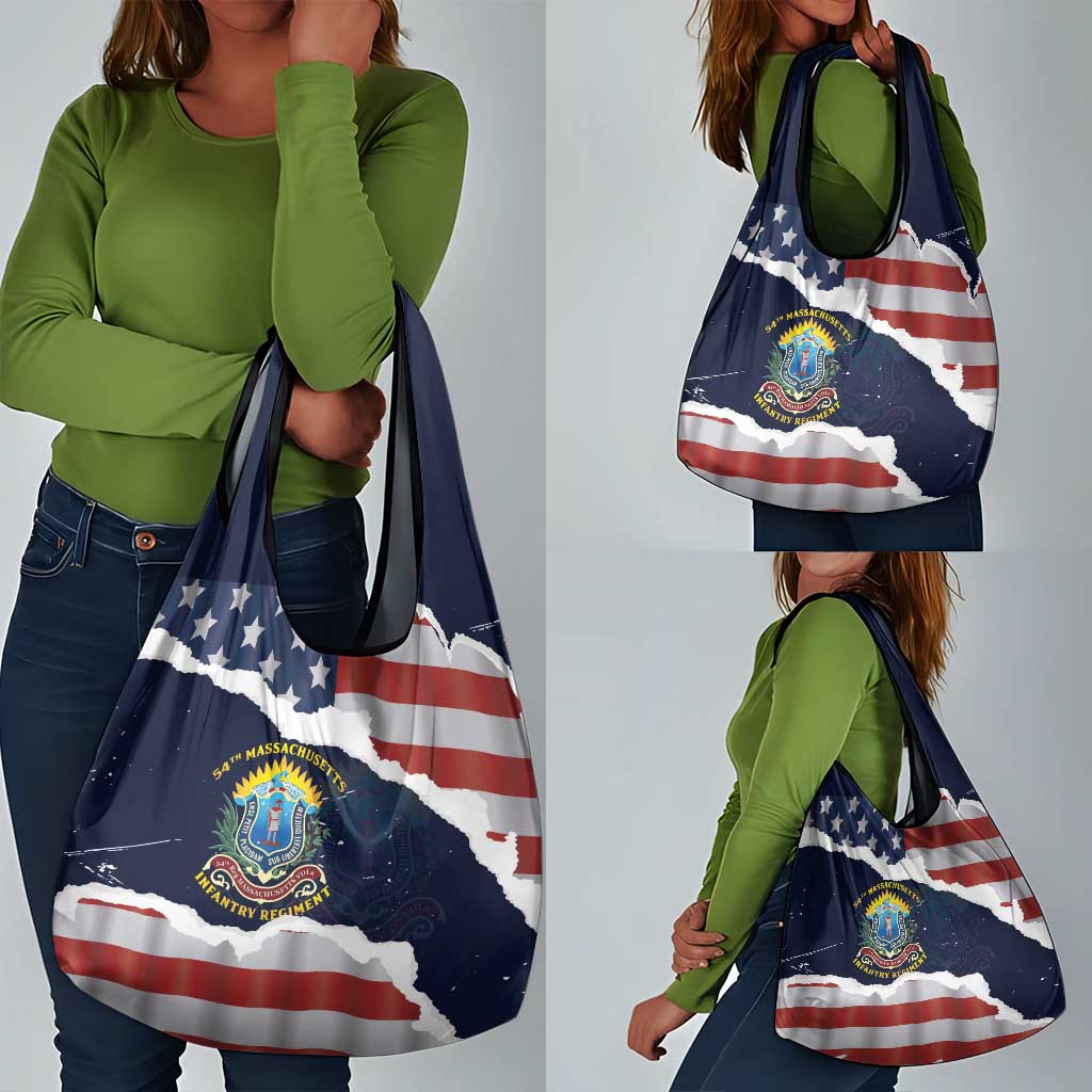 54th Massachusetts Infantry Regiment Grocery Bag American Flag Heritage - African Pride