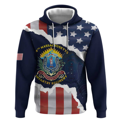 Personalized 54th Massachusetts Infantry Regiment Hoodie American Flag Heritage - African Pride