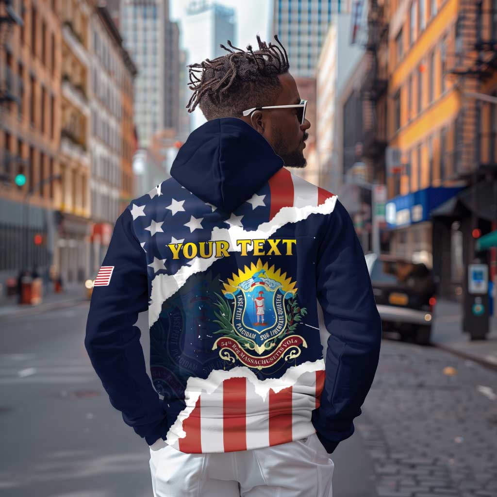 Personalized 54th Massachusetts Infantry Regiment Hoodie American Flag Heritage - African Pride