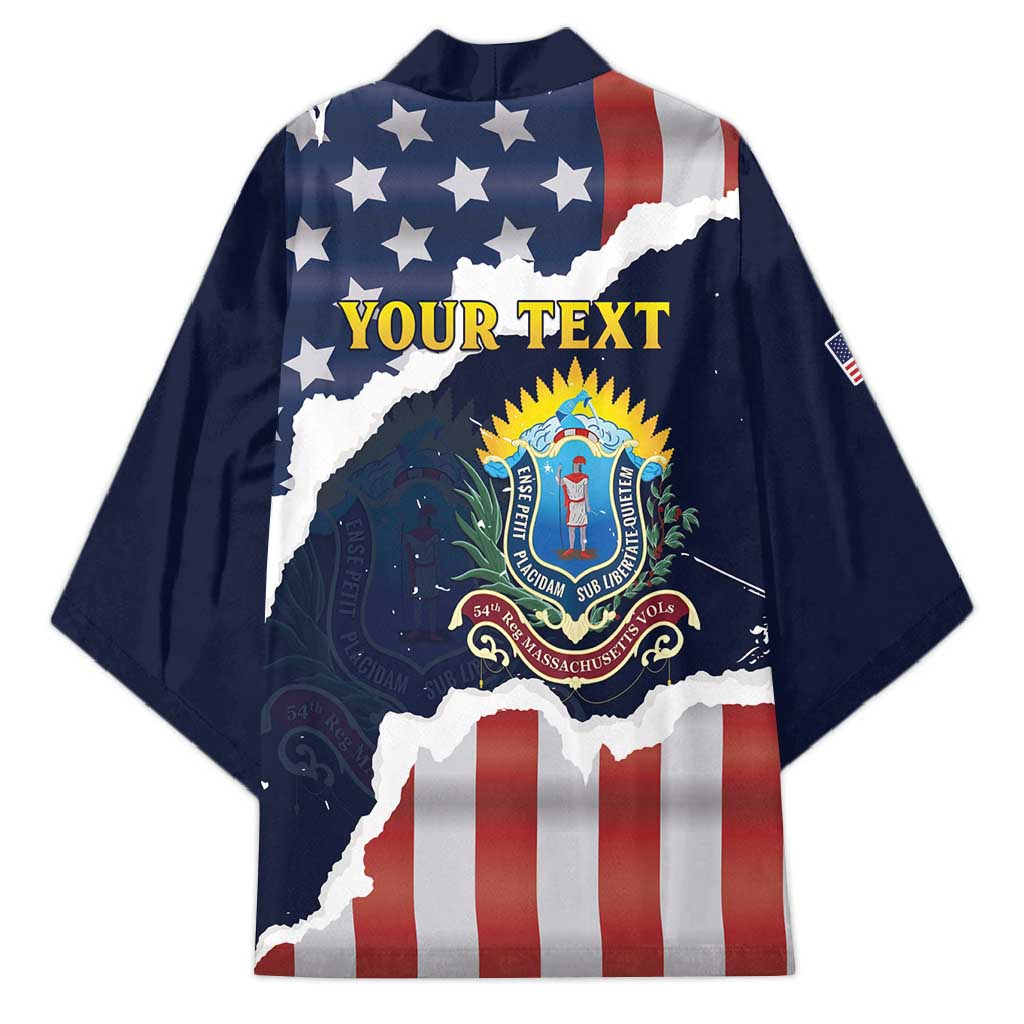 Personalized 54th Massachusetts Infantry Regiment Kimono American Flag Heritage - African Pride