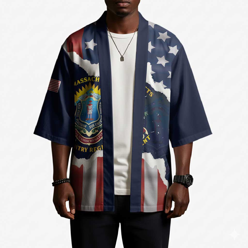 Personalized 54th Massachusetts Infantry Regiment Kimono American Flag Heritage - African Pride
