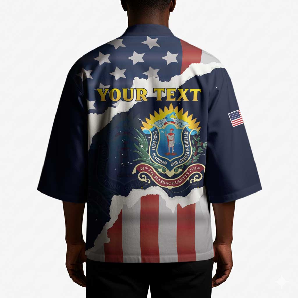 Personalized 54th Massachusetts Infantry Regiment Kimono American Flag Heritage - African Pride