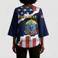 Personalized 54th Massachusetts Infantry Regiment Kimono Sleeve Blouse American Flag Heritage - African Pride