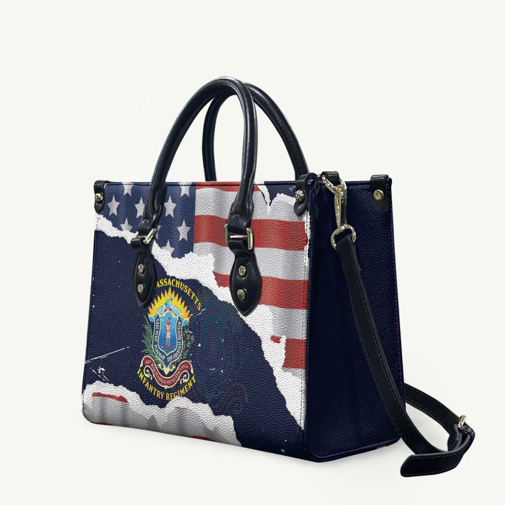 54th Massachusetts Infantry Regiment Leather Bag American Flag Heritage - African Pride