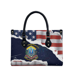 54th Massachusetts Infantry Regiment Leather Bag American Flag Heritage - African Pride