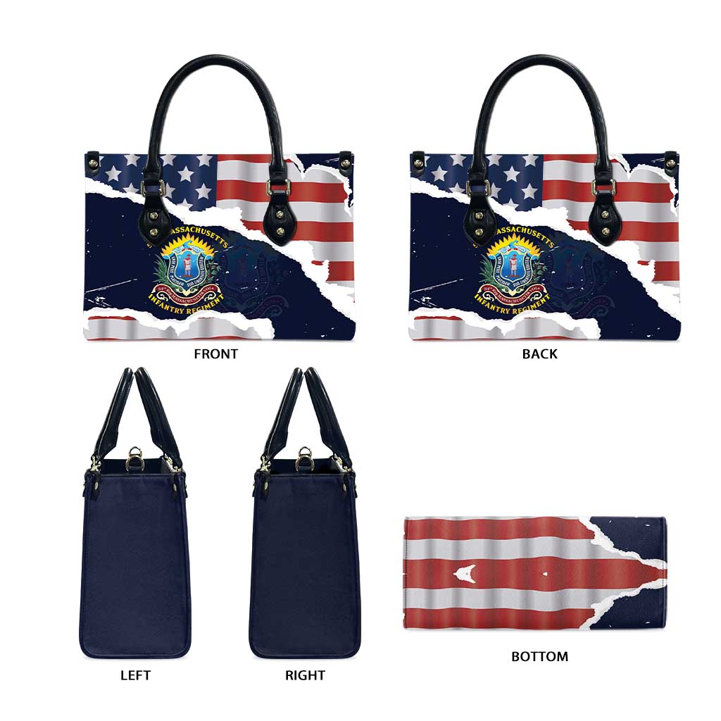 54th Massachusetts Infantry Regiment Leather Bag American Flag Heritage - African Pride