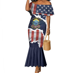 Personalized 54th Massachusetts Infantry Regiment Mermaid Dress American Flag Heritage - African Pride