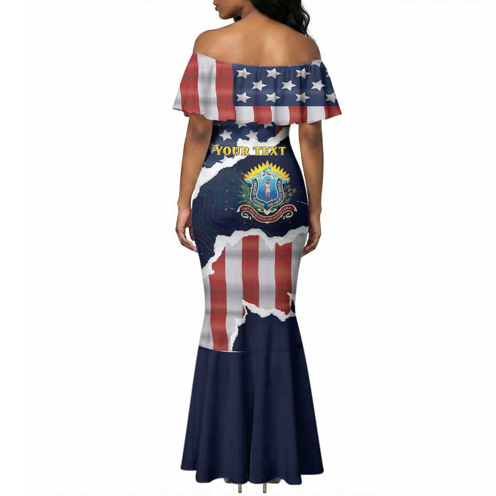 Personalized 54th Massachusetts Infantry Regiment Mermaid Dress American Flag Heritage - African Pride