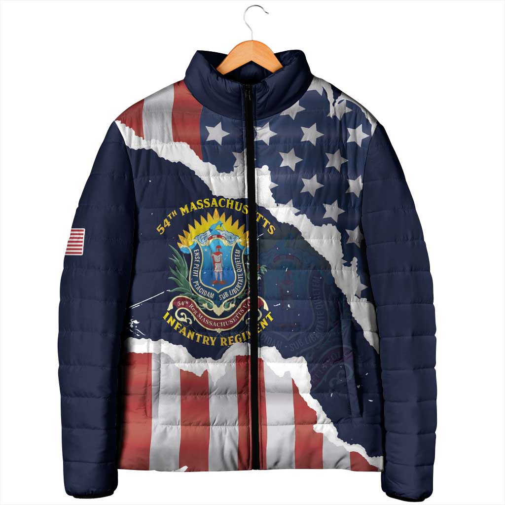 Personalized 54th Massachusetts Infantry Regiment Padded Jacket American Flag Heritage - African Pride