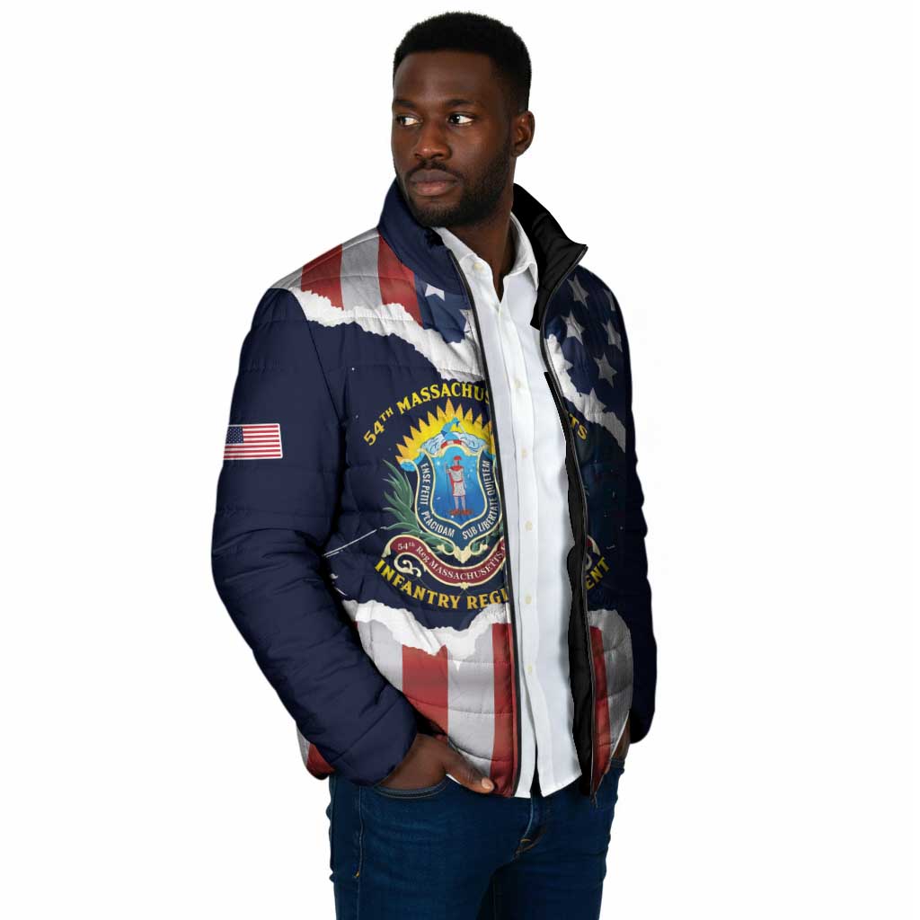 Personalized 54th Massachusetts Infantry Regiment Padded Jacket American Flag Heritage - African Pride