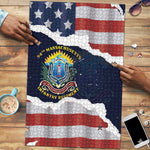 54th Massachusetts Infantry Regiment Puzzle American Flag Heritage - African Pride