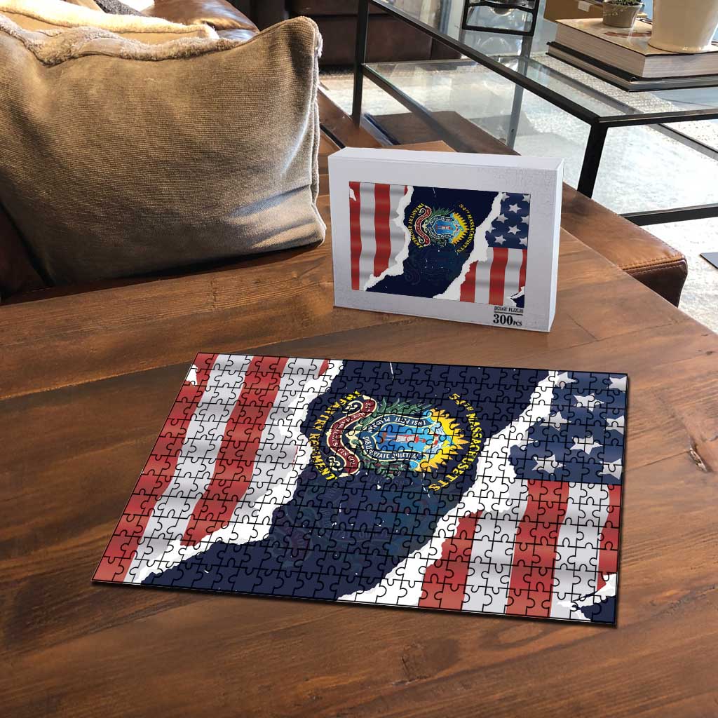 54th Massachusetts Infantry Regiment Puzzle American Flag Heritage - African Pride