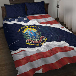54th Massachusetts Infantry Regiment Quilt Bed Set American Flag Heritage - African Pride