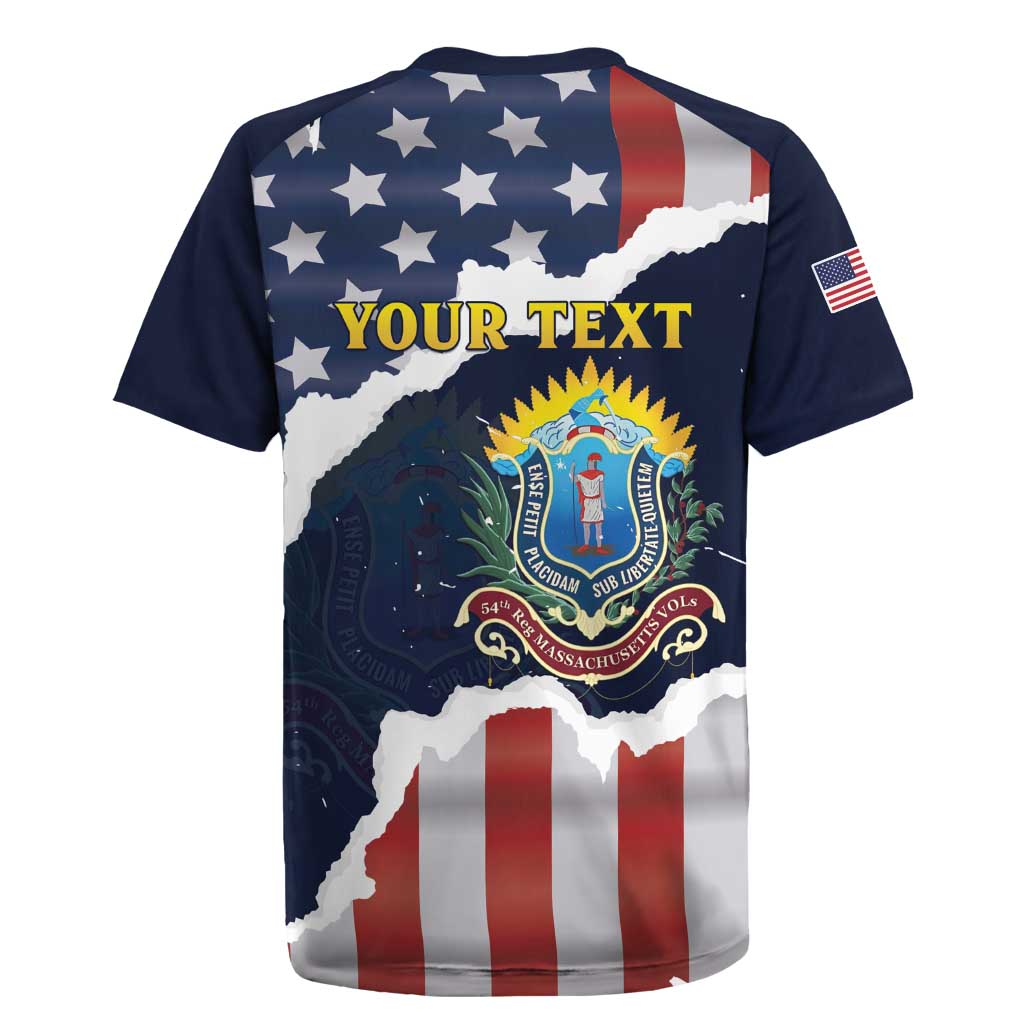 Personalized 54th Massachusetts Infantry Regiment Rugby Jersey American Flag Heritage - African Pride