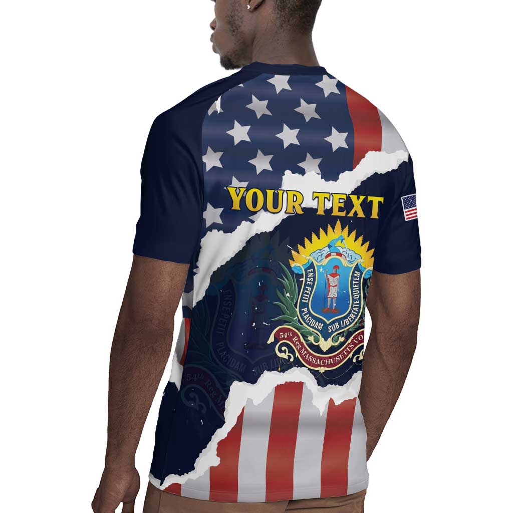 Personalized 54th Massachusetts Infantry Regiment Rugby Jersey American Flag Heritage - African Pride