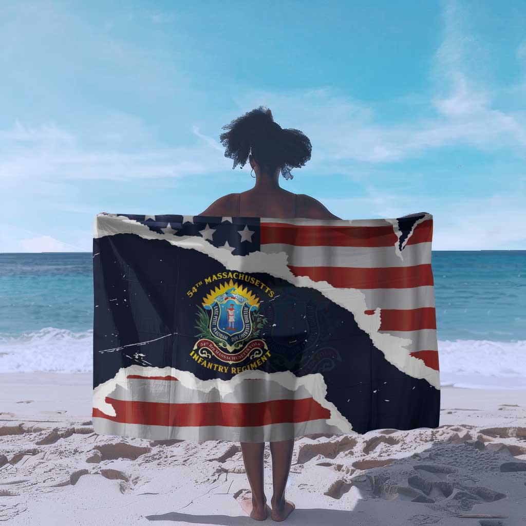 54th Massachusetts Infantry Regiment Sarong American Flag Heritage - African Pride