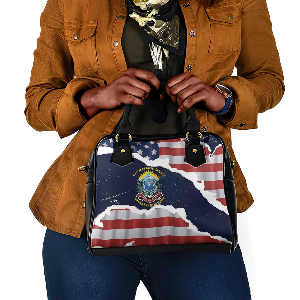 54th Massachusetts Infantry Regiment Shoulder Handbag American Flag Heritage - African Pride