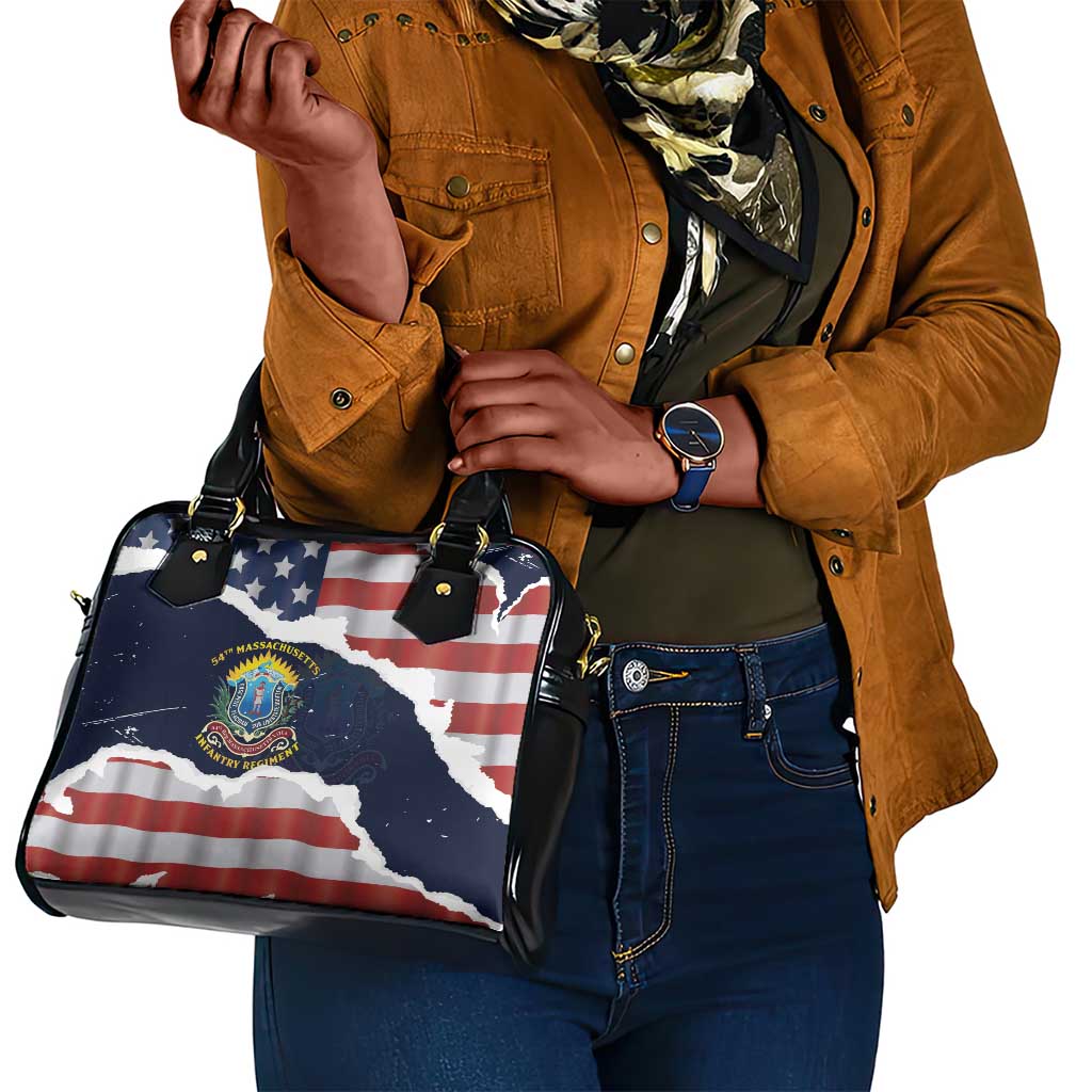 54th Massachusetts Infantry Regiment Shoulder Handbag American Flag Heritage - African Pride