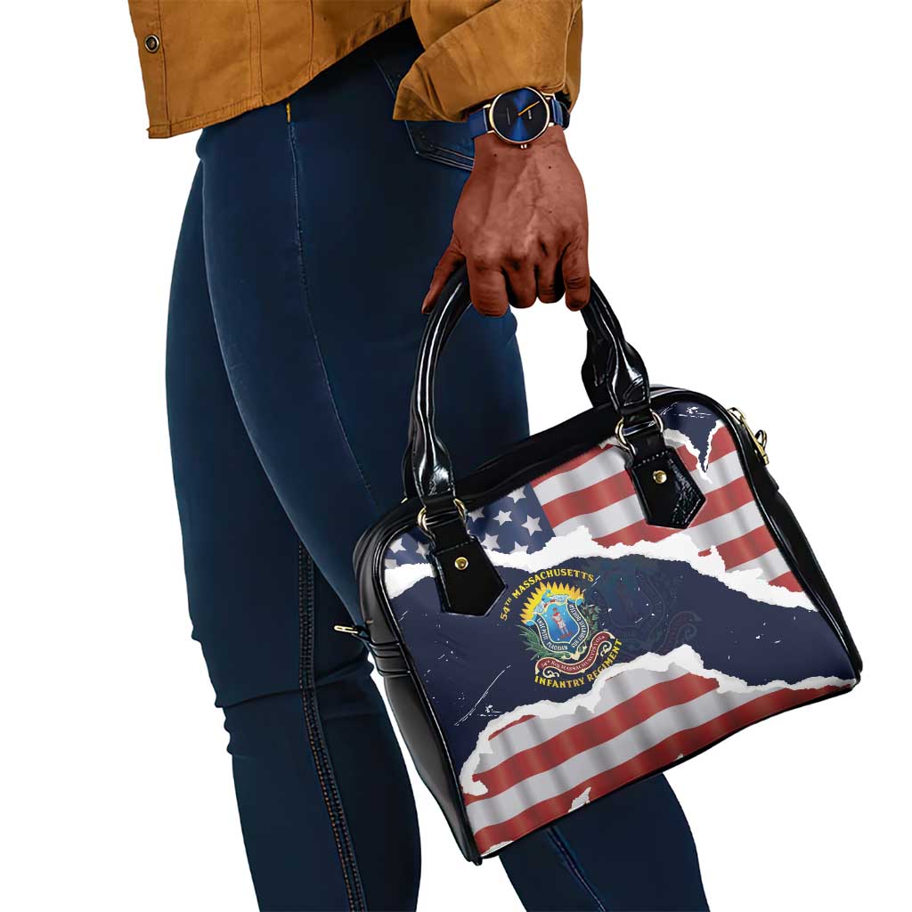54th Massachusetts Infantry Regiment Shoulder Handbag American Flag Heritage - African Pride