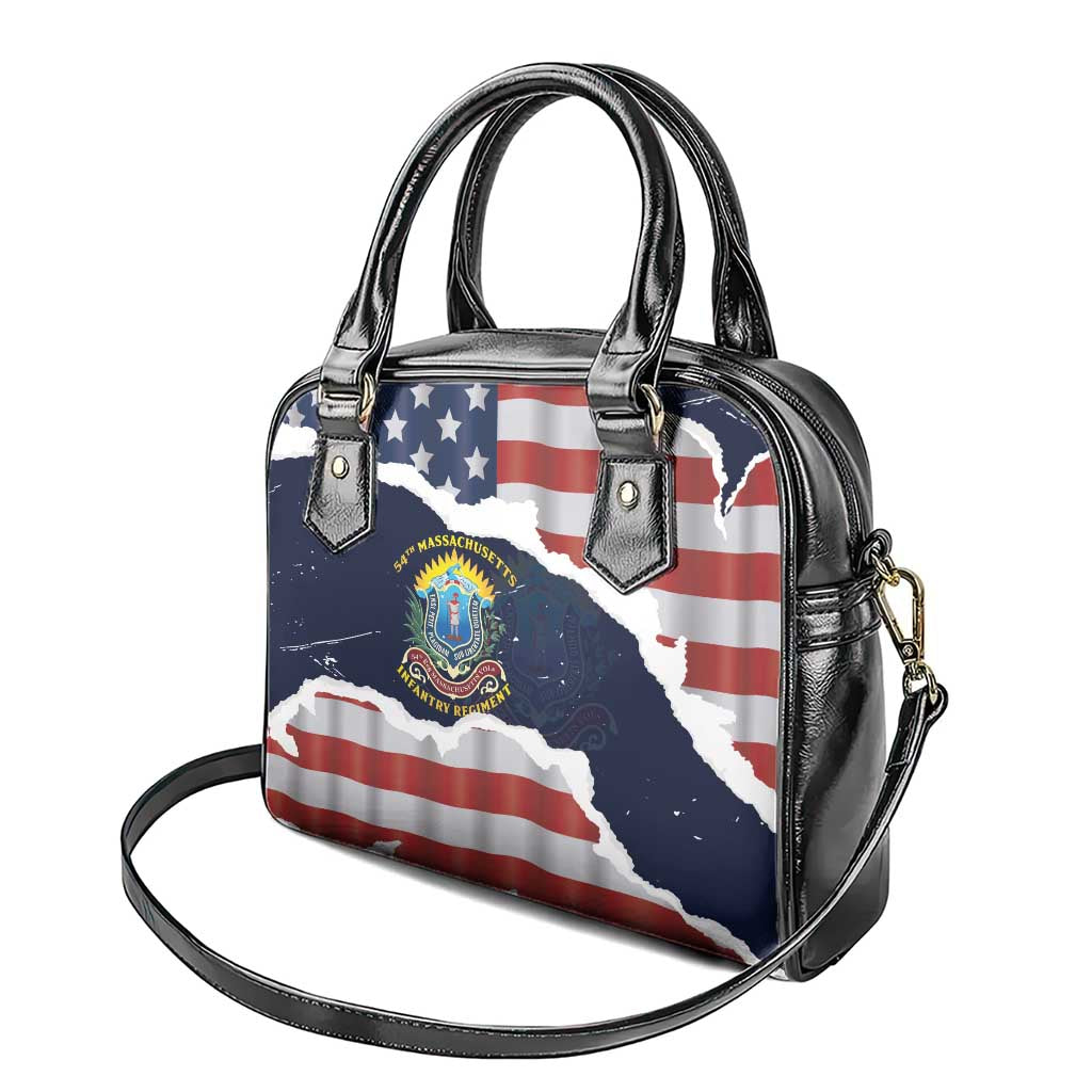 54th Massachusetts Infantry Regiment Shoulder Handbag American Flag Heritage - African Pride