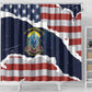 54th Massachusetts Infantry Regiment Shower Curtain American Flag Heritage - African Pride