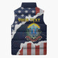 Personalized 54th Massachusetts Infantry Regiment Sleeveless Puffer Jacket American Flag Heritage - African Pride