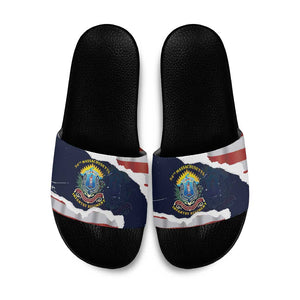 54th Massachusetts Infantry Regiment Slide Sandals American Flag Heritage - African Pride