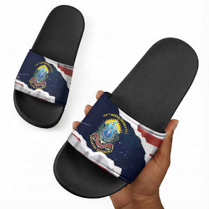 54th Massachusetts Infantry Regiment Slide Sandals American Flag Heritage - African Pride