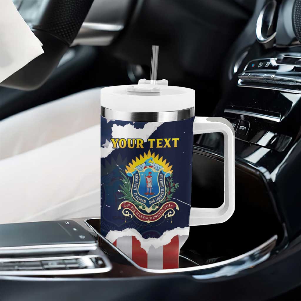 Personalized 54th Massachusetts Infantry Regiment Tumbler With Handle American Flag Heritage - African Pride