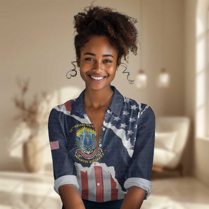 Personalized 54th Massachusetts Infantry Regiment Women Casual Shirt American Flag Heritage - African Pride