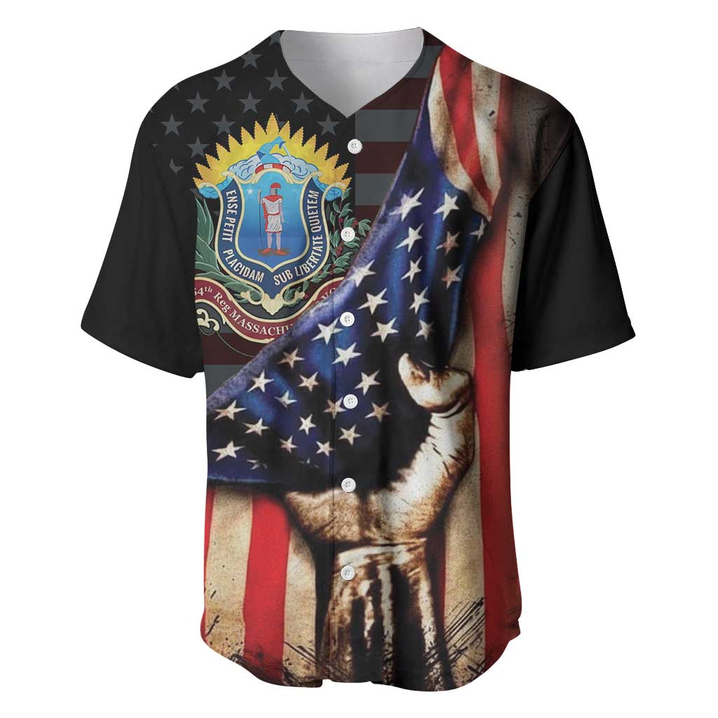 54th Massachusetts Infantry Regiment Baseball Jersey Flag of Freedom - African Pride