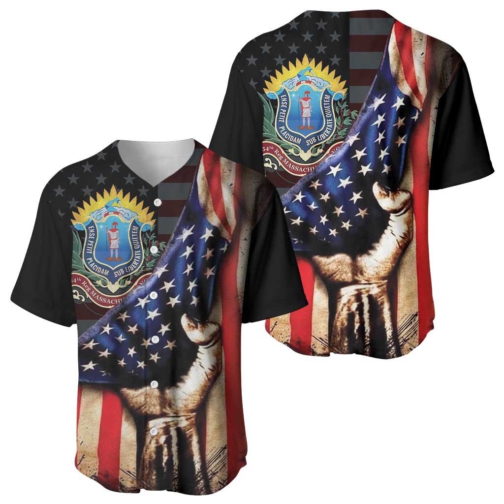 54th Massachusetts Infantry Regiment Baseball Jersey Flag of Freedom - African Pride