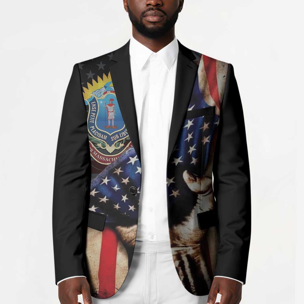 54th Massachusetts Infantry Regiment Blazer Flag of Freedom - African Pride