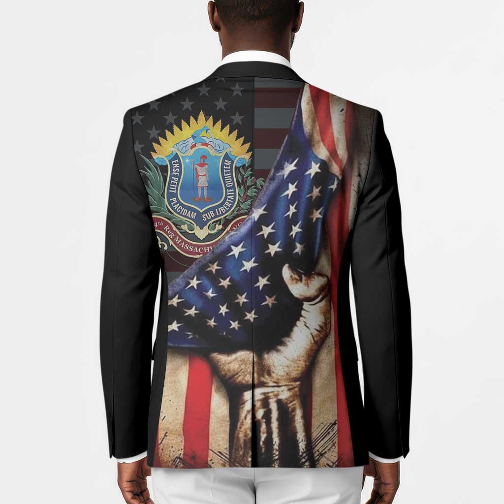 54th Massachusetts Infantry Regiment Blazer Flag of Freedom - African Pride