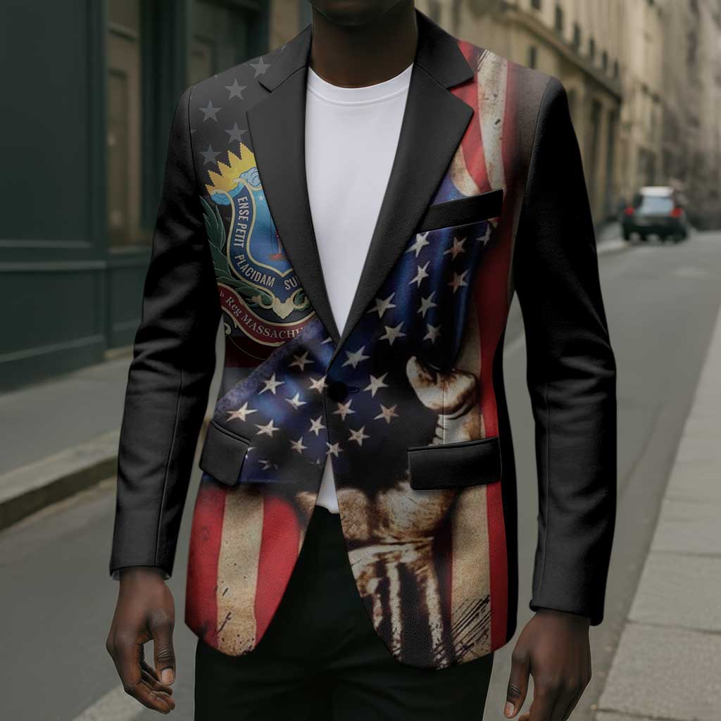 54th Massachusetts Infantry Regiment Blazer Flag of Freedom - African Pride